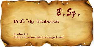 Bródy Szabolcs névjegykártya