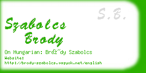 szabolcs brody business card